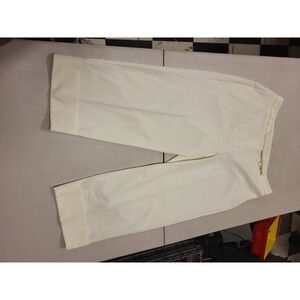 Ashley Stewart Capri Pants Womens Size 14 White Crop Trousers Plus Size 14W